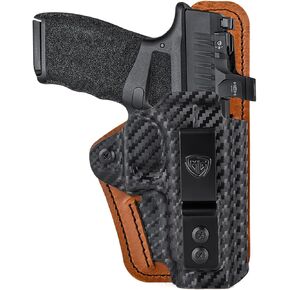 Hellcat Pro Holster with Comfort Foam Pad, IWB Kydex Leather Hybrid Holster for 9mm Springfield Armory Hellcat Pro & 3" Hellcat Micro OSP Pistol - Red Dot Optics Cut - Inside Waistband Concealed Carry