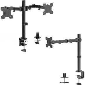 WALI Bundle - 2 Items: Dual Monitor Mount and Single Monitor Mount