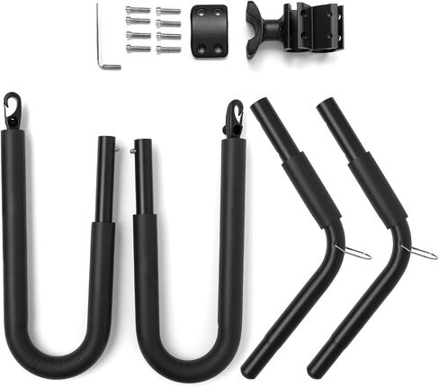 Portable Bicycle Surfboard Racks, Aluminum Alloy Surfboard Rack and Holder with Mounting Hardware, Easy Assembly for Motorcycle, Mopeds and E-Bikes, Black, KVG-IL0-E07901 in Saudi Arabia