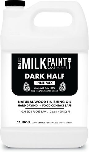 Real Milk Paint Dark Half Tung Oil Mix for Wood Finishing, Cutting Boards, Butcher Blocks, Wood Floors, Clay, Stone, Slate, Food Grade, 32 Ounces in Kuwait