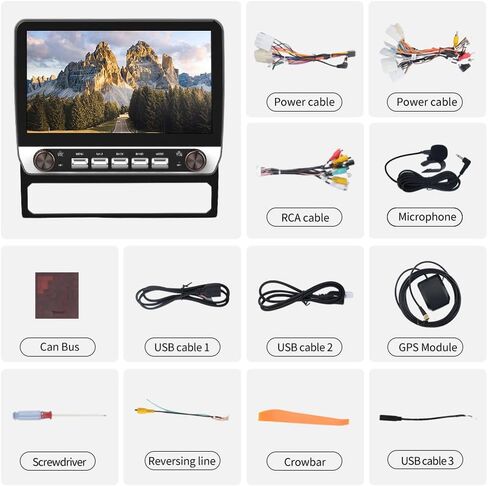 Android 13 Car Radio [2+64GB] لـ Toyota Tacoma 2005-2015 ، 10 وحدة رأس ستيريو شاشة تعمل باللمس مع مفاتيح ومقابض تدعم نظام JBL اللاسلكي Carplay Android WiFi Bluetooth in Kuwait