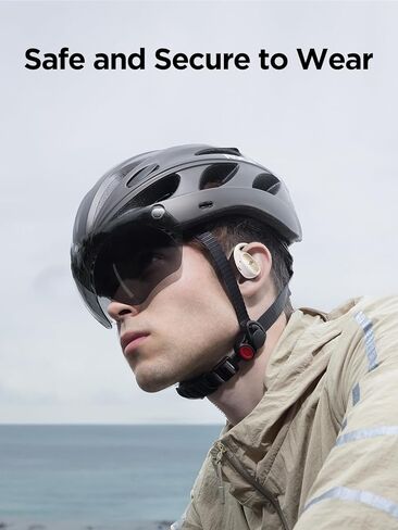 1MORE S31 Open Ear Bluetooth Headphones - 14.2mm Driver with Deep Bass, 4-Mic for Clear Calls, IPX5 Waterproof, 30H Playtime, Secure Ear Hooks, Lightweight Wireless Earbuds for Sport Running, White in Kuwait