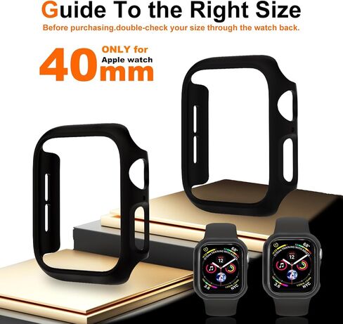 2 حزمة [لا يوجد حامي شاشة] مصد من Apple Watch Series SE2 SE 6 5 4 40 مم ، غطاء مصد واقي مضاد للصدمة لإكسسوارات IWATCH S6/S5/S4/SE 40 مم ، أسود in Kuwait