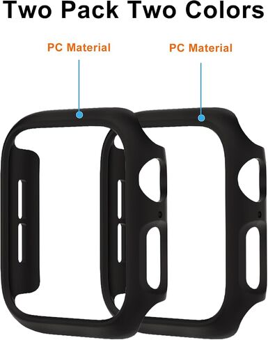 2 حزمة [لا يوجد حامي شاشة] مصد من Apple Watch Series SE2 SE 6 5 4 40 مم ، غطاء مصد واقي مضاد للصدمة لإكسسوارات IWATCH S6/S5/S4/SE 40 مم ، أسود in Kuwait