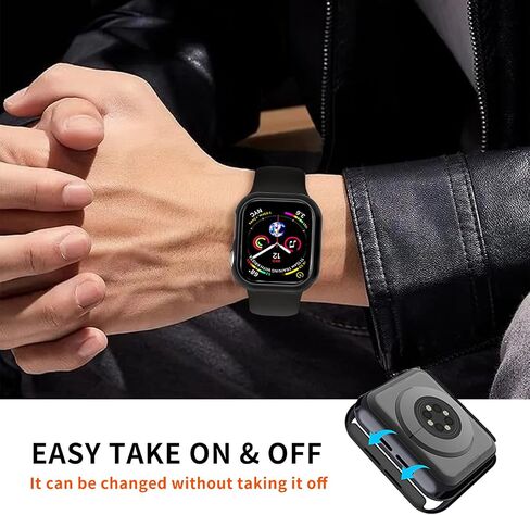 2 حزمة [لا يوجد حامي شاشة] مصد من Apple Watch Series SE2 SE 6 5 4 40 مم ، غطاء مصد واقي مضاد للصدمة لإكسسوارات IWATCH S6/S5/S4/SE 40 مم ، أسود in Kuwait