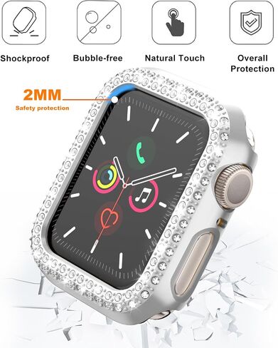 Jaroco 2 Pack [No Screen Protector] Bumper Case for Apple Watch Series 3/2/1 42mm, Slim Shockproof Protective Bumper Cover for iWatch S3/S2/S1 Accessories 42mm, Black/Pink in Kuwait