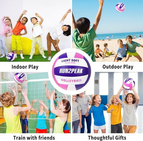 Light Soft Volleyball - Light Volleyball Designed for Beginners Kids Youth Teen - Lightweight Volleyballs for Indoor Outdoor Beach Backyard Official Size 5 Training Volley Ball in Saudi Arabia