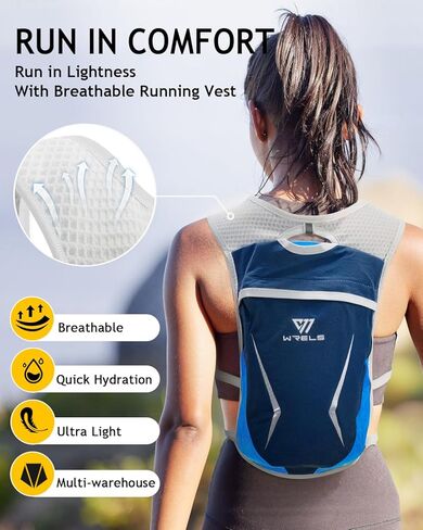 ترطيب الجري للرجال نساء ، حقائب ظهر مائية خفيفة الوزن 5L مع 1.5 لتر من المثانة المائية المقاومة للتسرب ، وسترة الترطيب لركوب الماراثون الركض المشي لمسافات طويلة in Kuwait