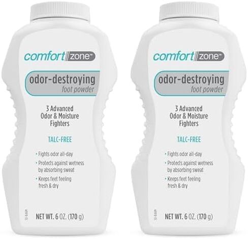 Comfort Zone Odor Destroying Foot Powder with Corn Starch, Heavy-Duty Odor & Moisture Protection in Kuwait