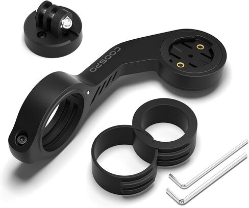 حامل كمبيوتر الدراجة CooSpo من الأمام MT5، متوافق مع Garmin، محول تركيب كمبيوتر الدراجة للمقود 25.4 مم/31.8 مم in Saudi Arabia