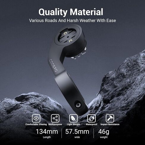 حامل كمبيوتر الدراجة CooSpo من الأمام MT5، متوافق مع Garmin، محول تركيب كمبيوتر الدراجة للمقود 25.4 مم/31.8 مم in Saudi Arabia