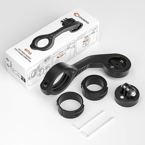 حامل كمبيوتر الدراجة CooSpo من الأمام MT5، متوافق مع Garmin، محول تركيب كمبيوتر الدراجة للمقود 25.4 مم/31.8 مم in Saudi Arabia