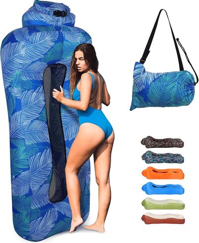 Inflatable Beach Air Lounger, Portable Blow up Couch for Camping in Kuwait