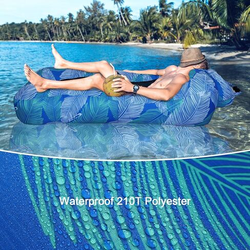 Inflatable Beach Air Lounger, Portable Blow up Couch for Camping in Kuwait