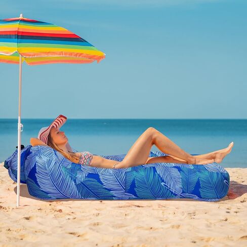 Inflatable Beach Air Lounger, Portable Blow up Couch for Camping in Kuwait