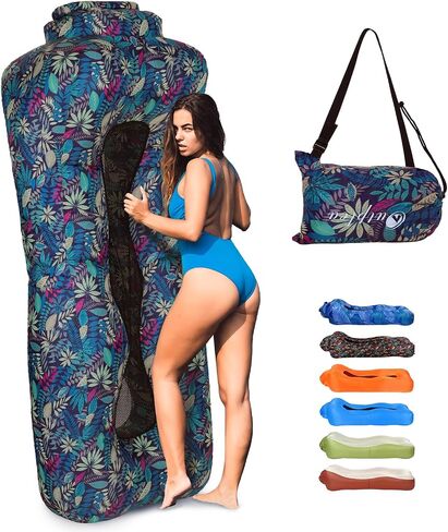 Inflatable Beach Air Lounger, Portable Blow up Couch for Camping in Kuwait