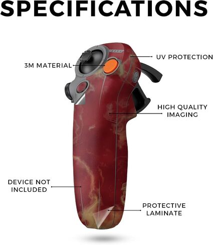 DRONE SNOOD متوافق مع DJI Motion 3 (2024) - Crimson Marble - Premium 3M Vinyl Wrap Decal Cover - من السهل تطبيق | مصنوع في الولايات المتحدة الأمريكية من قبل Mayyskins in Kuwait