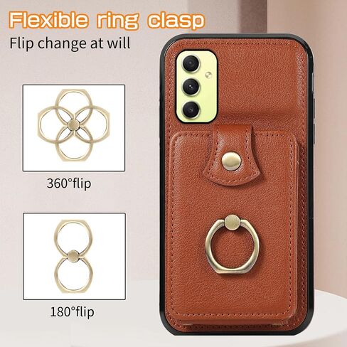 Asuwish Phone Case for Samsung Galaxy A16 5G/4G Wallet Cell Cover with Screen Protector and Crossbody Strap Ring Stand RFID Credit Card Holder Full Body Protective Leather A 16 Women Girls Black in Kuwait