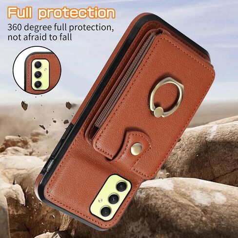 Asuwish Phone Case for Samsung Galaxy A16 5G/4G Wallet Cell Cover with Screen Protector and Crossbody Strap Ring Stand RFID Credit Card Holder Full Body Protective Leather A 16 Women Girls Black in Kuwait