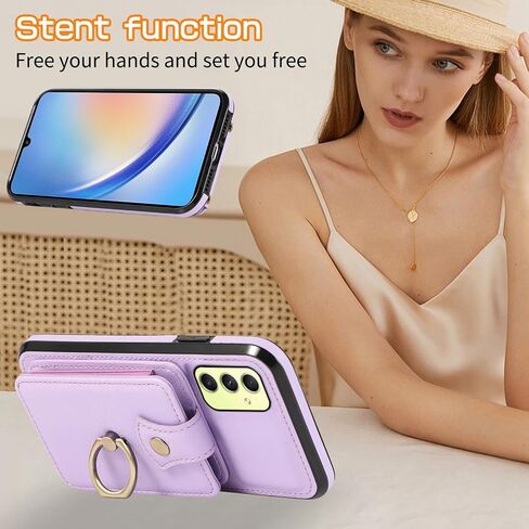 Asuwish Phone Case for Samsung Galaxy A16 5G/4G Wallet Cell Cover with Screen Protector and Crossbody Strap Ring Stand RFID Credit Card Holder Full Body Protective Leather A 16 Women Girls Black in Kuwait