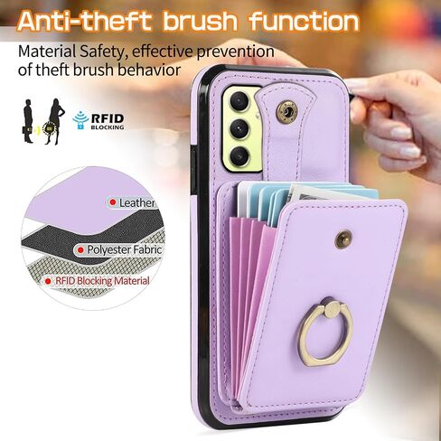 Asuwish Phone Case for Samsung Galaxy A16 5G/4G Wallet Cell Cover with Screen Protector and Crossbody Strap Ring Stand RFID Credit Card Holder Full Body Protective Leather A 16 Women Girls Black in Kuwait