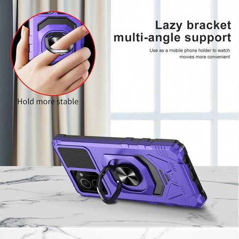 Ailiber for HMD N159V Phone Case, HMD Vibe Phone Case with Kickstand, for Magnetic Car Mount, with Screen Protector, Heavy Duty, Military Grade Rugged Protective Cell Phone Cover-Red in Saudi Arabia