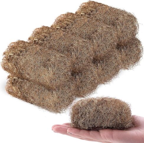 6 Pcs Fine Grade Bronze Wool Pads 0.7 Ounce Wool Hand Pad Brass Wool Copper Wool Soft and Reusable Bronze Wool Pads for Polish, Smooth, Stand Strip Wood and Metals Surfaces in Saudi Arabia