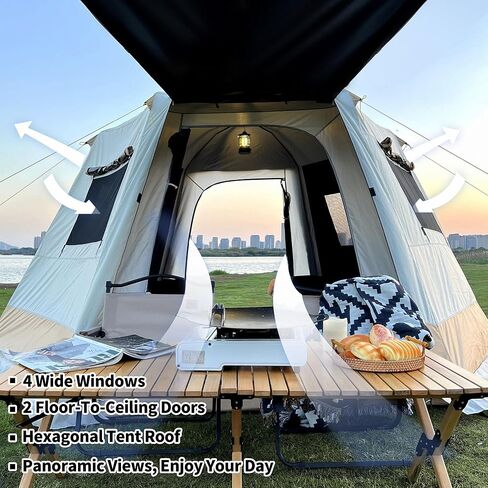 Tent for Camping, 3-6 Person Family Tents with Spacious Interior, Waterproof Tent with Carry Bag for Family Camping Traveling Hiking Picnic in Saudi Arabia