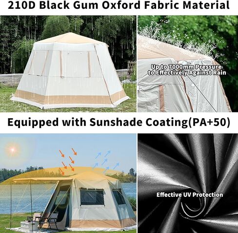 Tent for Camping, 3-6 Person Family Tents with Spacious Interior, Waterproof Tent with Carry Bag for Family Camping Traveling Hiking Picnic in Saudi Arabia