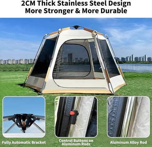 Tent for Camping, 3-6 Person Family Tents with Spacious Interior, Waterproof Tent with Carry Bag for Family Camping Traveling Hiking Picnic in Saudi Arabia