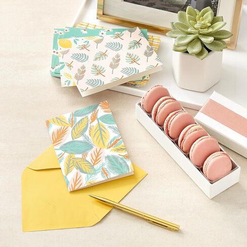 Hallmark Minimalist Thank You Note Card Assortment (48 Blank Cards with Envelopes) Mint Chevron, Blush Polka Dot, Stripes in Saudi Arabia