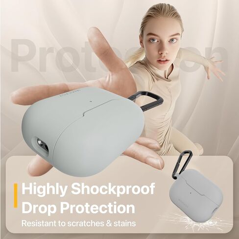 MAGEASY Designed for AirPods Pro 2 Case - Shockproof Protective Case for AirPods Pro & Pro 2, Stain-Resistant, Smooth & Skin-Friendly, Support Wireless Charging - Skin (Starlight White) in Saudi Arabia