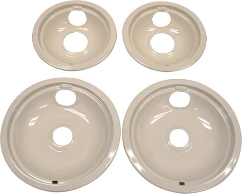 Whirlpool W10288051 Genuine OEM Burner Drip Bowls For Ranges, Black – Replaces 874987, 4396070, 4396072, AH2377787, EA2377787, PS2377787 in Kuwait