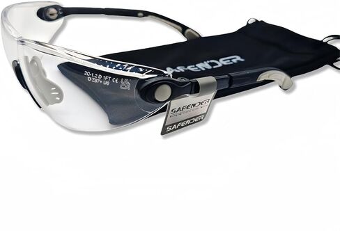 نظارات أمان احترافية ANSI Z87+ مضادة للضباب، مثالية للعمال والميكانيكا ومواقع البناء، عدسة كمبيوتر مع حماية من الأشعة فوق البنفسجية 400، تناسب النظارات الطبية، خالية من البراغي والمعادن in Kuwait