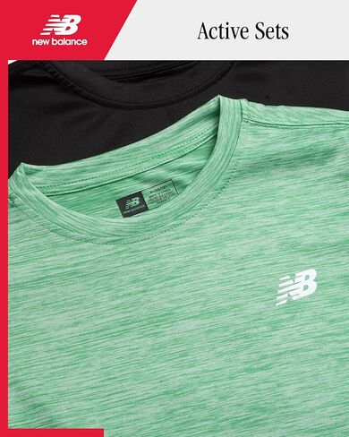 تي شيرتات رياضية للأولاد من New Balance - عبوة من 4 تي شيرتات رياضية ذات أداء رياضي جاف (4-20) in Kuwait