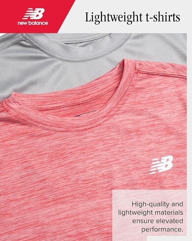 تي شيرتات رياضية للأولاد من New Balance - عبوة من 4 تي شيرتات رياضية ذات أداء رياضي جاف (4-20) in Kuwait