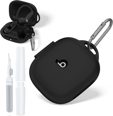 بالنسبة إلى حالة Beats Powerbeats Pro 2 ، فإن غطاء حالة الحماية المقاوم للصدمات الناعم للسيليكون لملحقات Beats Powerbeats Pro 2 مع مجموعة Cleaning Kit & Keychain (أسود) in Kuwait