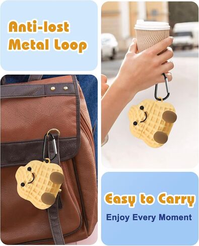 Boaretiu for Airpods 4 Case 2024 Cute Cartoon Kawaii - Funny 3D Soft Silicone Mushroom Design Cover with Carabiner Stylish for Boys Girls Teens Women for Air pods 4 in Kuwait