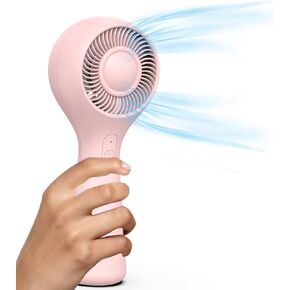 3 Speed USB Rechargeable Portable Desk Fan with Hanging Strap, Ultra Quiet Personal Fan for Makeup Setting, Office, Travel, Outdoor | Fits in Purse, Lightweight & Battery Operated