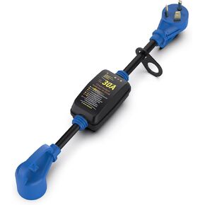 RV Power Surge Protector 30 amp, RV Circuit Analyzer Surge Guard, watchdog Surge Protector 30 amp for Camper, Trailer, Truck, Motorboat, Yacht, Mobilhome (Blue)