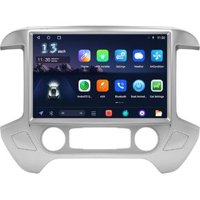 13.1 "Qled Car Stereo Radio Upgrade لـ Chevy Silverado & GMC Sierra 2014-2018 ، Android 12 Head Unit 4GB+64GB مع Carplay/Android Auto ، وشاشة تعمل باللمس 2K وكاميرا احتياطية 1080 بكسل