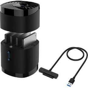 USB 3.0 4 Bay 2.5" Hard Drive/SSD Docking Station with Fan + USB 3.0 to SSD / 2.5 Inch SATA I/II/III Hard Drive Adapter