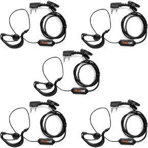 5 Pack Walkie Talkie Earpiece with Mic Two Way Radio Earpiece 2 Pin Microphone Headset for Walkie Talkies Radio Compatible with ‎Retevis Baofeng Arcshell Kenwood Etc