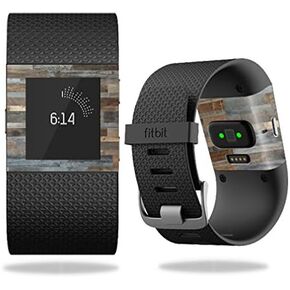 MightySkins Skin Compatible with Fitbit Surge Cover Skins Sticker Watch Gray Wood