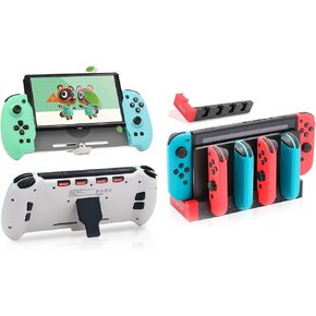 ملحقات Switch Nintendo ، ترقية Nintendo Switch OLED Controller Grip ، محطة شاحن تحكم الشاحن