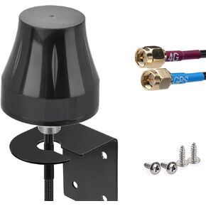 SUPERBAT 4G LTE Cellular GPS Combined Antenna Fixed Bracket Wall Mounting MIMO SMA Antenna Compatible with 4G LTE Industrial Mobile Router Trail Camera Security Cellular IoT Gateway Modem