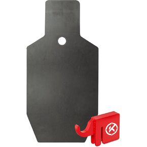 Elephant T-Post Target Hanger with 3/8" AR500 Steel Targets for Shooting - Made in USA - Easy Assembly - Built to Fit on Standard T-Post - Hang Metal Plates, Gongs, Torsos