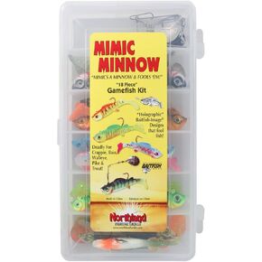 Northland Fishing Tackle Mimic Mimic Minnow Gamefish Swimbait Kit ، وأحجام وألوان متنوعة من أجل Walleye ، Bass ، Pike