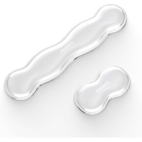 CASUCATTE-Clear Gel Wrist Rest for Mouse, Gel Keyboard Wrist Rest, Gel Wrist Rest for Keyboard and Mouse Set Combo