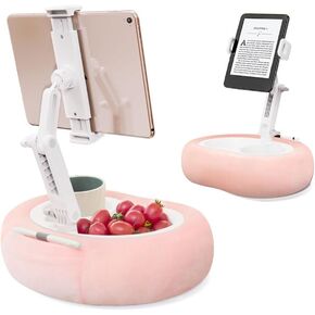 Tablet Stand Pillow,for Sofa, Bed and Desk - Compatible with 5.2"-13" Phone/Tablet, iPad, Kindle, Pink